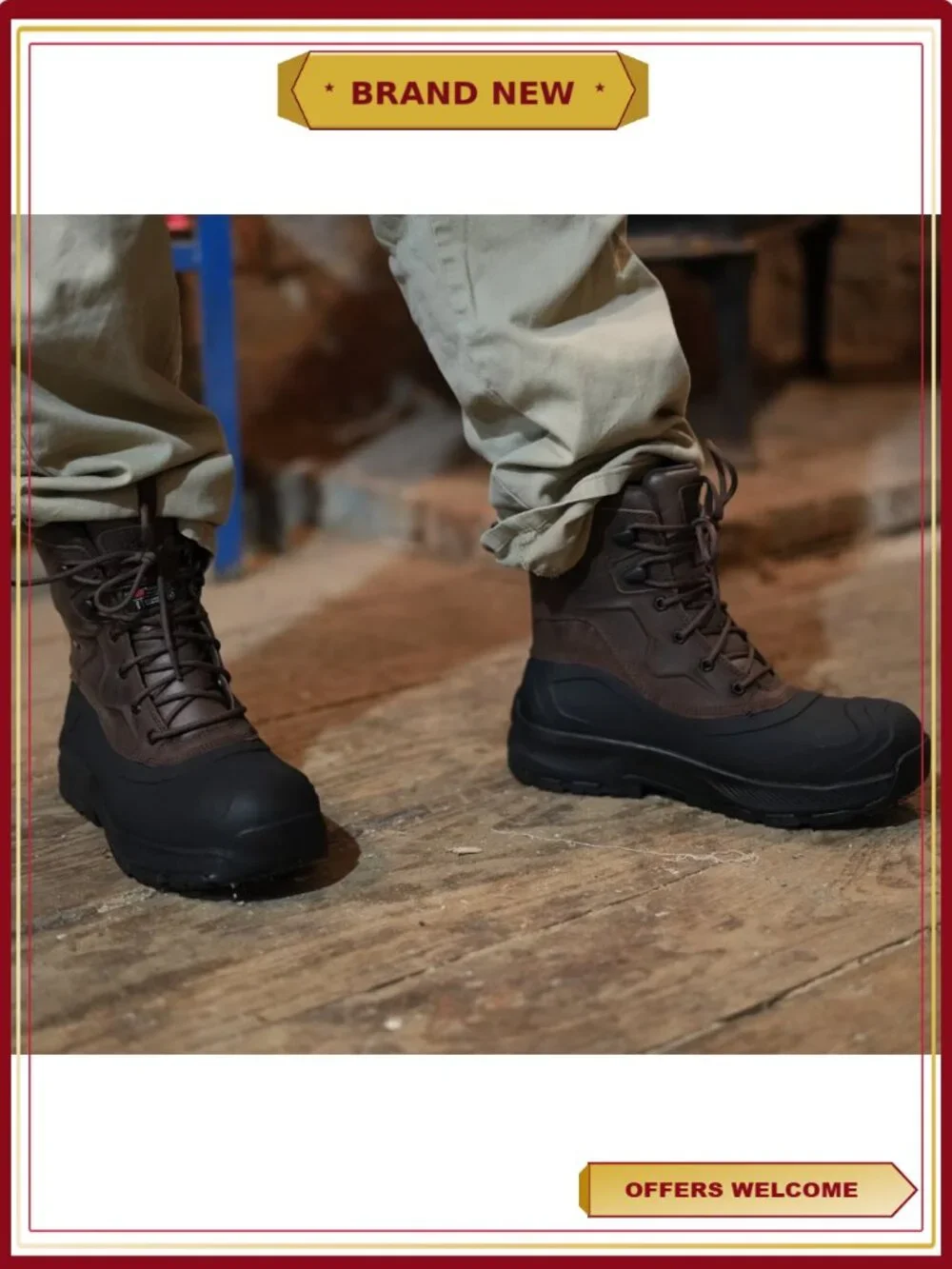 Men's Insulated Composite Toe Work Boots Freezer